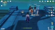 Xiangling, Hu Tao, Chongyun, and Xingqiu in the southern docks (Image via HoYoverse)